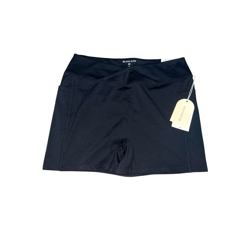 Blogilates Criss Cross Scrunch Bike Shorts Women 3X Black